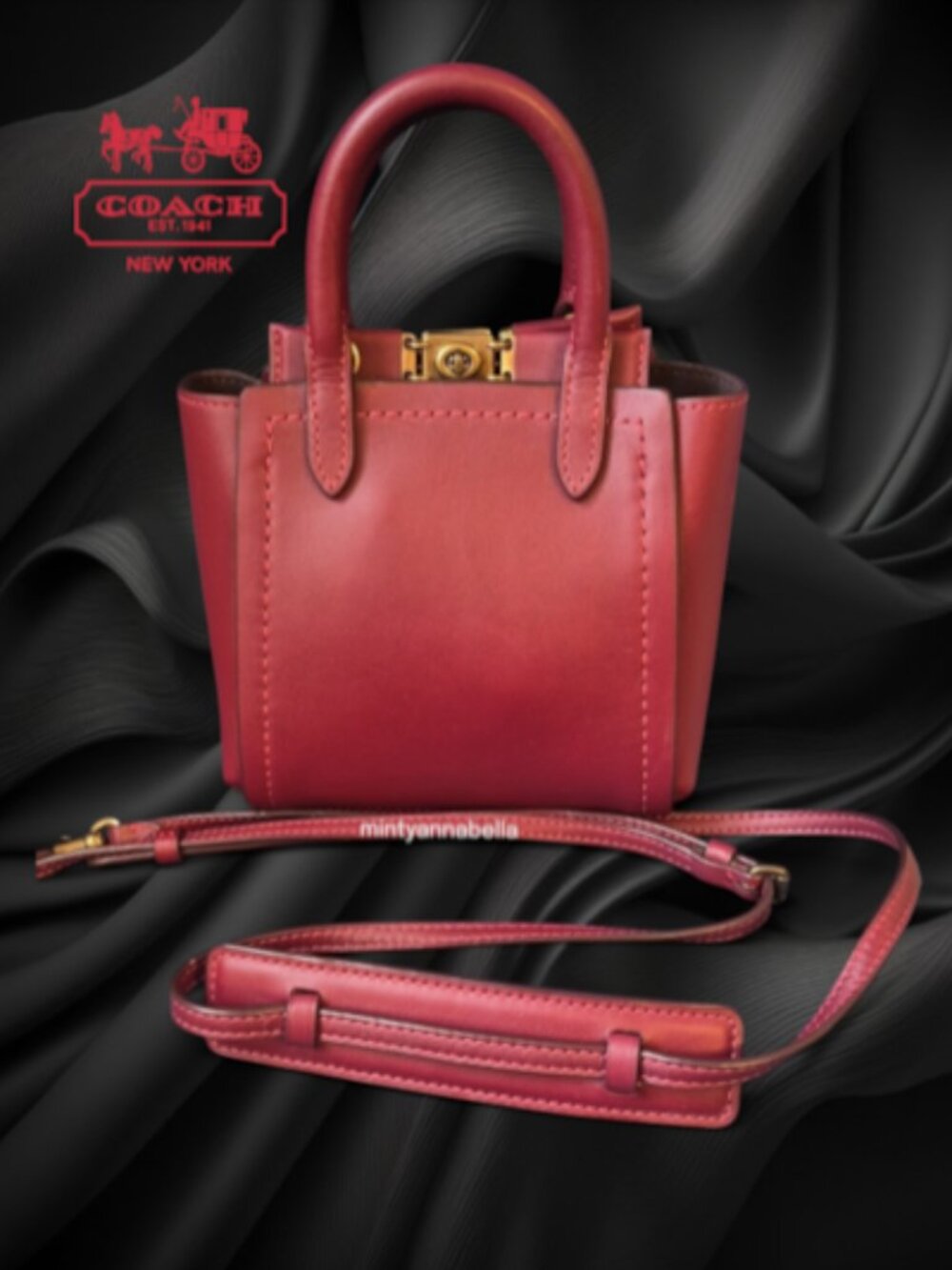 Coach 1941 Troupe Tote 16 Leather Crossbody Mini Bag